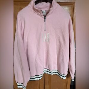 GAP x Malbon Golf Pink Quarter Zip Pullover XL Embroidered PAR
